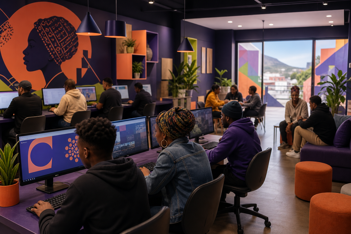 Ofentse TechInvest community tech hub and internet café